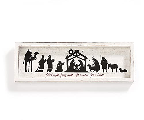 Giftcraft 666514 Christmas Framed Nativity Wall D‚àö¬©cor, 14 inch, Medium Density Fiberboard and Fir