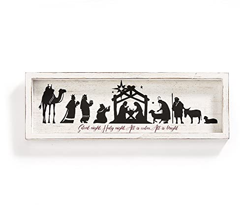 Giftcraft 666514 Christmas Framed Nativity Wall D‚àö¬©cor, 14 inch, Medium Density Fiberboard and Fir