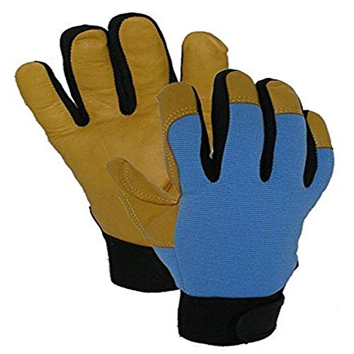 Garden Works Traditions Gardening Gloves, Blue/Yellow, X-Large