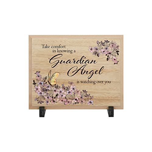 Carson Home Table Decor Plaque, 9-inch Length, Wood (Guardian Angel)