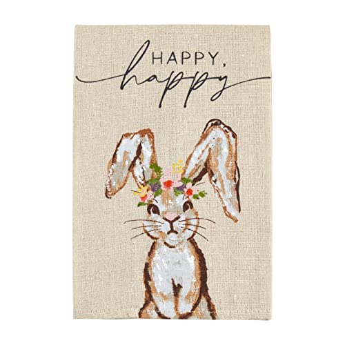 Mud Pie Happy Happy Painted Towel, 21-inch