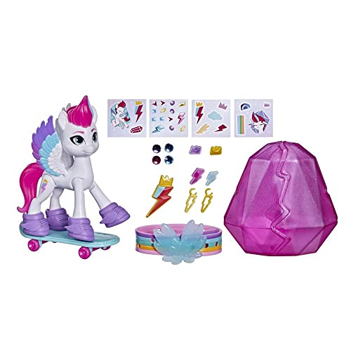 Hasbro My Little Pony: A New Generation Movie¬¨‚Ä†Crystal Adventure Zipp Storm¬¨‚Ä†- 3-Inch White Pony Toy with Surprise Accessories, Friendship Bracelet