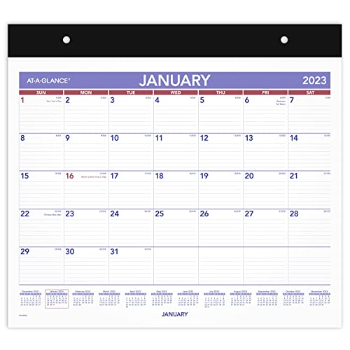 ACCO (School) 2023 Wall Calendar by AT-A-GLANCE, 15" x 12", Medium, Repositionable, Horizontal, Adhesive Backing (PM15RP28)