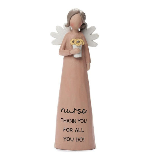 Blossom Bucket Nurse Bright Blessings Angel Figurine, 5.25-inch Height, Resin