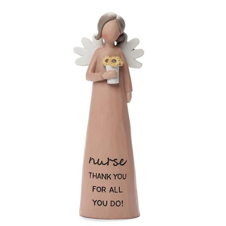 Blossom Bucket Nurse Bright Blessings Angel Figurine, 5.25-inch Height, Resin
