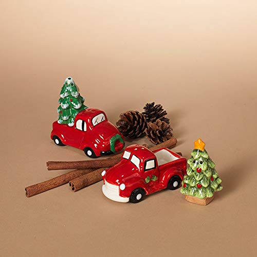 Gerson Dolomite Holiday Truck and Tree Salt & Pepper Shaker Set - Style Chosen at Random