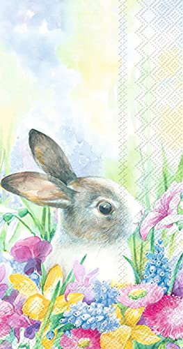 Boston International IHR 3-Ply Paper Napkins, 16-Count Guest Size, Ruby In The Meadow