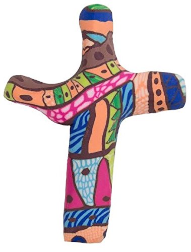 First & Main Miniature Hand Held Comforting Clay Cross With Greeting Card - Shaped To Fit Any Hand - 3" Pocket Size - Congo