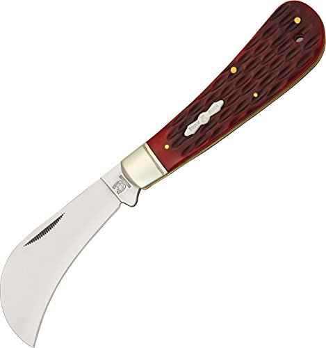 Blue Ridge Knives Rough Ryder Hawkbill Red Bone