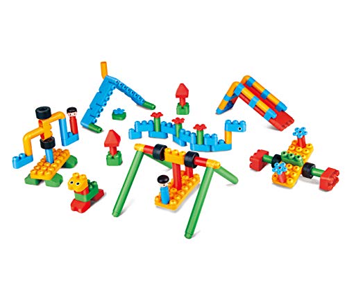 Hape Polym Adventure Playground Kit Building Blocks (110 Piece), Multicolor