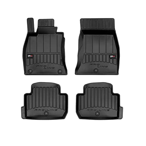 OMAC USA Premium Floor Mats for Kia Stinger 2018-2022 3D Car Liners Set Black/Front & 2nd Row Seat - Rubber - All Weather - Odorless