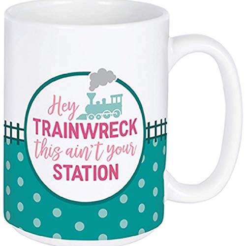 Carson 23739 Trainwreck Boxed Mug, 15-ounce, Multicolor