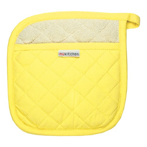 MUkitchen 100% Quilted Cotton Pot Holder, 9 by 9-Inches, Chiffon