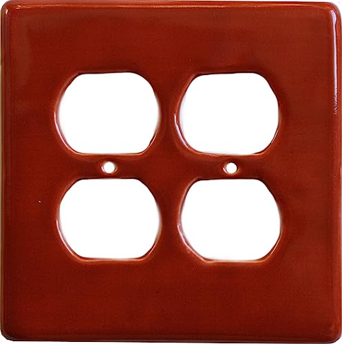 Fine Craft Imports Terracotta Talavera Double Outlet Wall Plate
