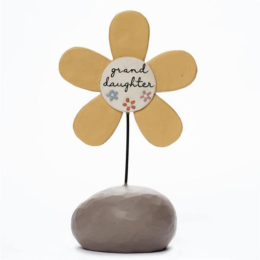 Blossom Bucket Granddaughter Flower Bright Blessings Figurine, 5.25-inch Height, Resin