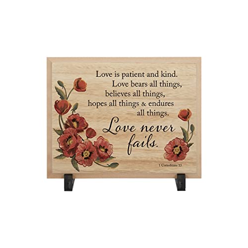 Carson Home Table Decor Plaque, 9-inch Length, Wood (Love)