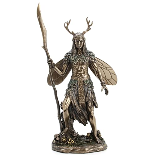 Unicorn Studio Veronese Design 10 3/8" Winged Antler Elven Druid Cold Cast Resin Antique Bronze Finish Statue