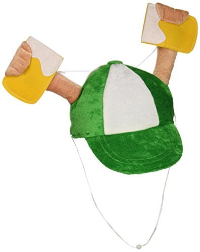 Beistle Plush St Patrick's Day Mugs Cap (activate arms w/drawstring) Party Accessory (1 count) (1/Pkg)