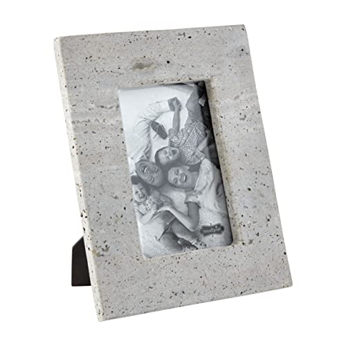 Mud Pie Gray Travertine Frames, 7.5" x 9.5"