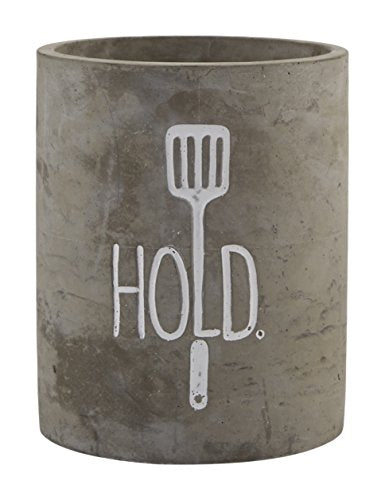 Mud Pie Hold Utensil Crock, Gray