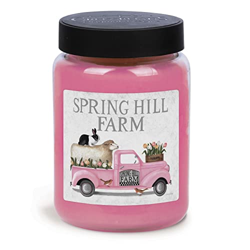 Crossroads Spring Hill Farm Pink Truck, Fresh Cut Roses Jar, 26 Oz