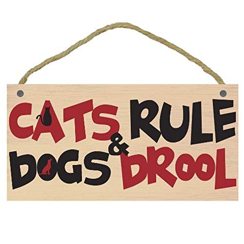 Imagine This Company "Cats Rule Wood Sign for Pets