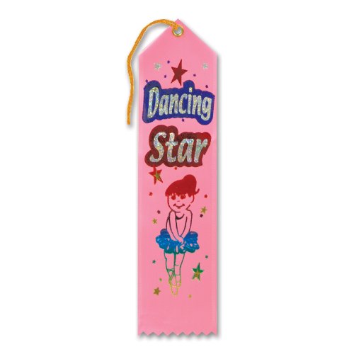 Beistle Dancing Star Ribbon Award, Multicolor - 1pack