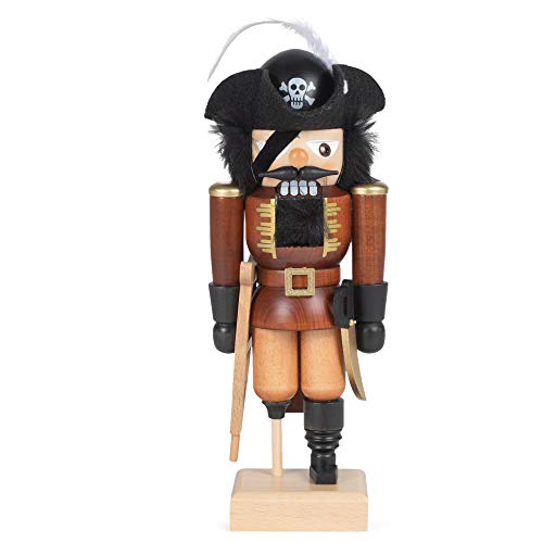 Bronzed Brown Pirate Nutcracker 10 x 4 Wood Decorative Tabletop Figurine