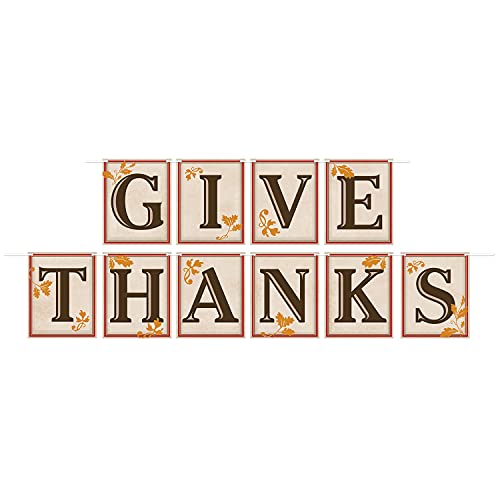 Beistle Give Thanks String Banner- 1 pc.