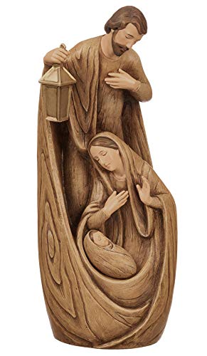 Roman 12" Wood Carved HOLY Family