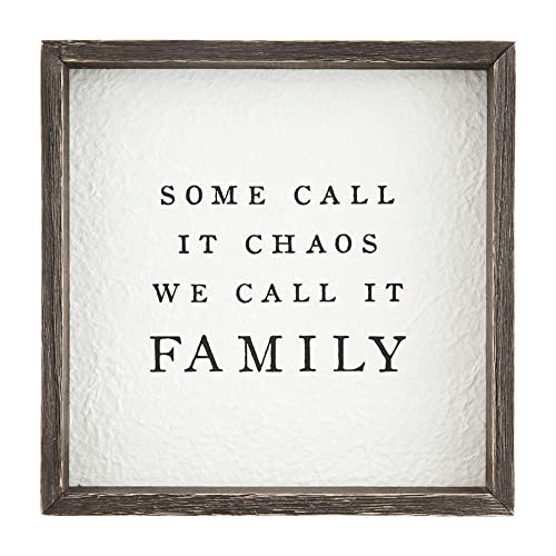 Mud Pie, Chaos, Small Black Frame Paper Plaque, 10" x 10"