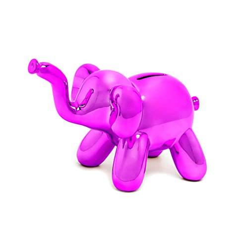 Made By Humans Balloon Money Bank - Baby Elephant - Unique Piggy Bank Gift for Cool Kids and Adults - Pink