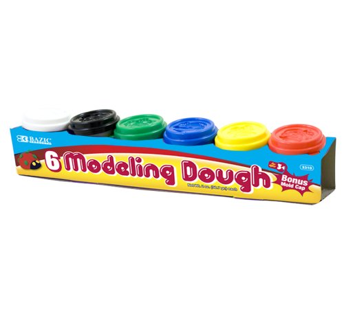 BAZIC 2 Oz. Multi Color Modeling Dough (6/Pack)