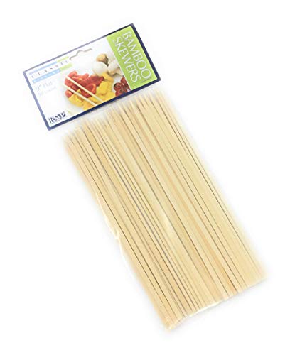 RSVP International Bamboo Barbecue Skewers, Flat, 50-Count, 9-inch