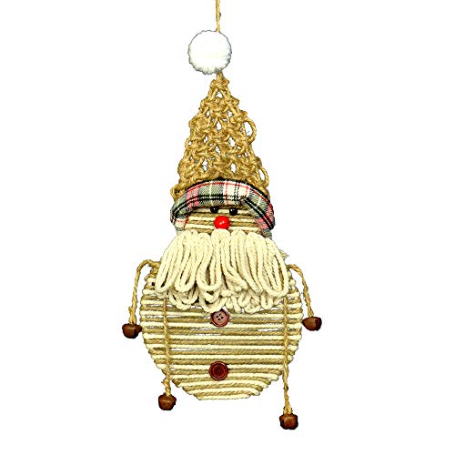 Midwest Design Imports Hanging Macrame Santa, 13inch, White