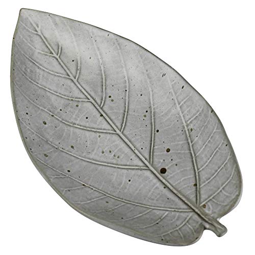 HomArt 3228-6 Laurel Leaf Tray, 10-inch Length, Ceramic