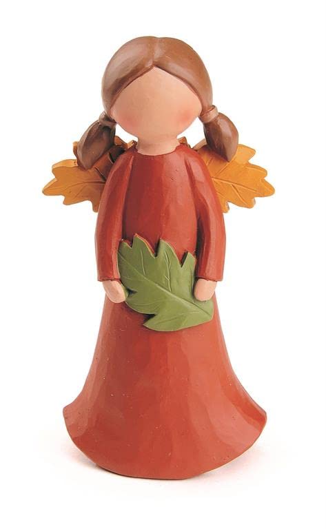 Blossom Bucket 226-13540 Harvest Angel with Orange Dress Figurine, 4.25-inch Height