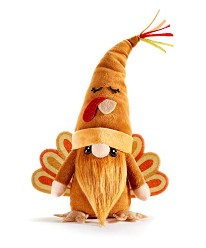Giftcraft 474538 Turkey Gnome, 10 inch, Polyester, Gobbles