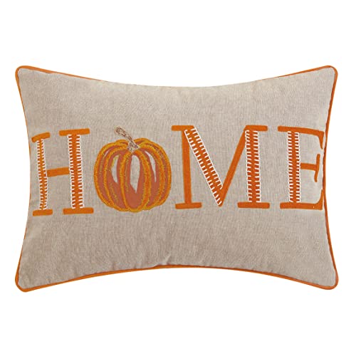 Peking Handicraft 31PK1015C20OB Natural Home Pumpkin Embroidered Pillow, 20-inch Length