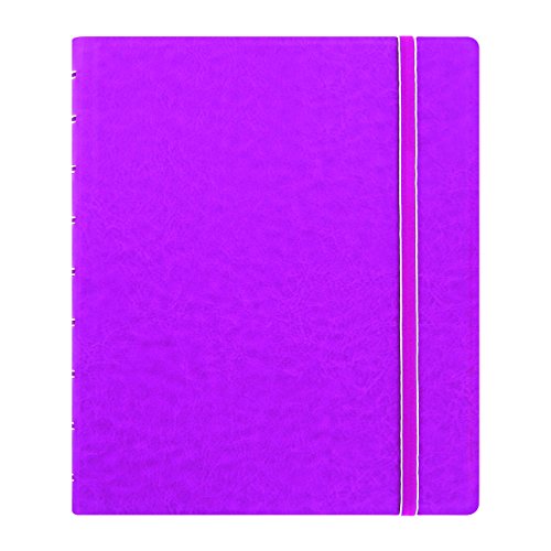 Rediform FILOFAX REFILLABLE NOTEBOOK CLASSIC, 9.25" x 7.25" Fuchsia - Elegant leather-look cover with moveable pages - Elastic closure, index, pocket and page marker (B115905U)