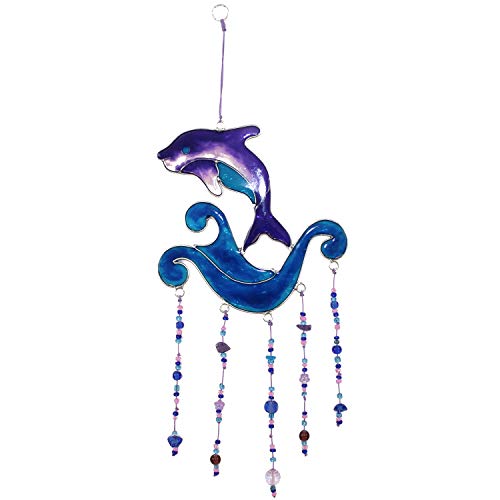 Beachcombers Novelty and Souvenir Small Purple Dolphin Chime Decoration