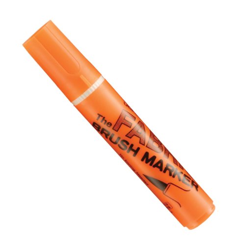 Uchida 722-C-F7 Marvy Fabric Brush Point Marker, Fluorescent Orange