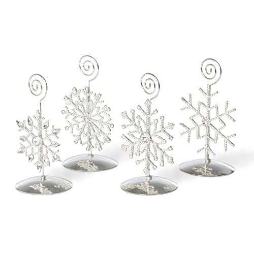 Park Hill Collection Snowflake Splendor Place Card Holders with Silver XAB20935