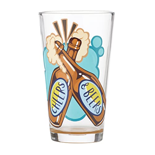 Enesco Lolita Cheers and Beers Pilsner Glass, 5.83 Inch, Multicolor, 16 oz