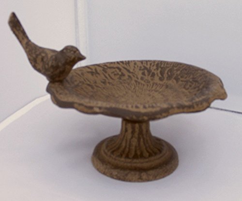 Upper Deck Cast Iron Floral Bowl Bird Feeder Soap Dish