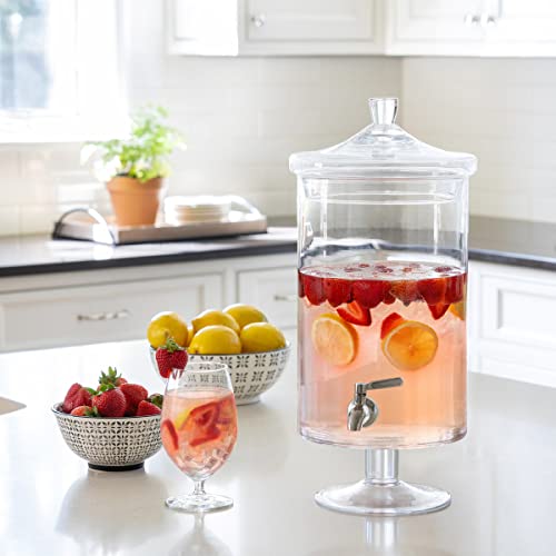 Park Hill Collection EAW20192 Sleek Crystal Beverage Dispenser, 17-inch Height