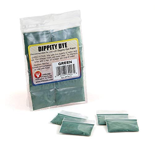 Hygloss Products Dippity Dye Colored Powder for Paper for Arts, Crafts & DIY Projects-Endless Fun-Washable & Non-Toxic-Safe for Children-Green-8 Packets, Each Pack Makes 2 Quarts