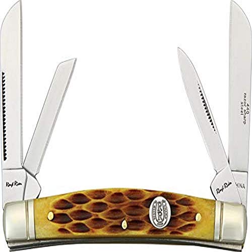 Blue Ridge Knives Rough Ryder Congress Amber Bone