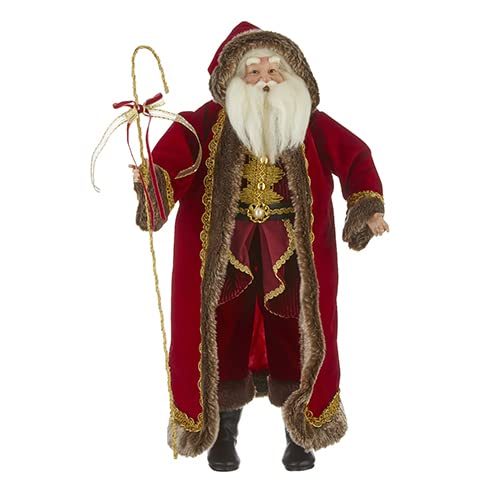 RAZ Imports 2022 Making Spirits Bright 25" Gold and Red Santa