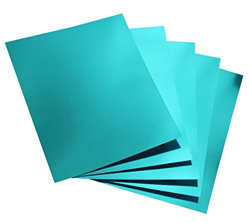 Hygloss Metallic Foil Board Sheets for Arts & Crafts, Classroom Activities & Artists-8.5 x 11 Inches Blue-25, Light Blue, 25 Count